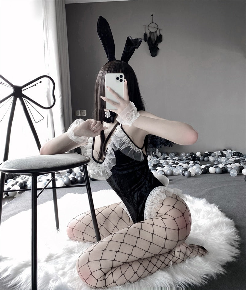 Plus Size Velour Bunny Cosplay (Up to 5XL)