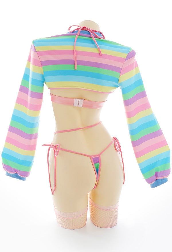 Gothic Yes Daddy Striped Set - ab/dl, abdl, adult babies, baby, body suits
