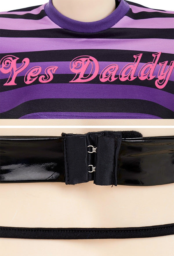 Gothic Yes Daddy Striped Set - ab/dl, abdl, adult babies, baby, body suits