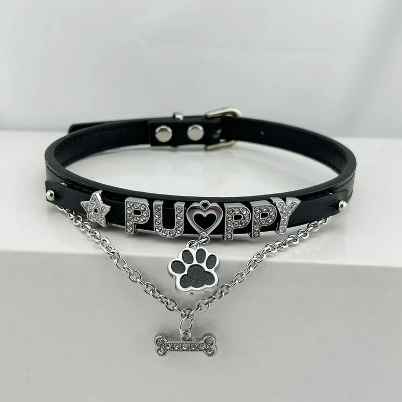 Little Puppy Collar - choker, chokers, collared, collars, necklace