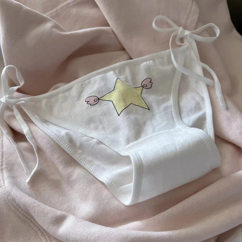 Magical Girl Tie Up Panties - White star - anime, card captor, captor sakura, panties,