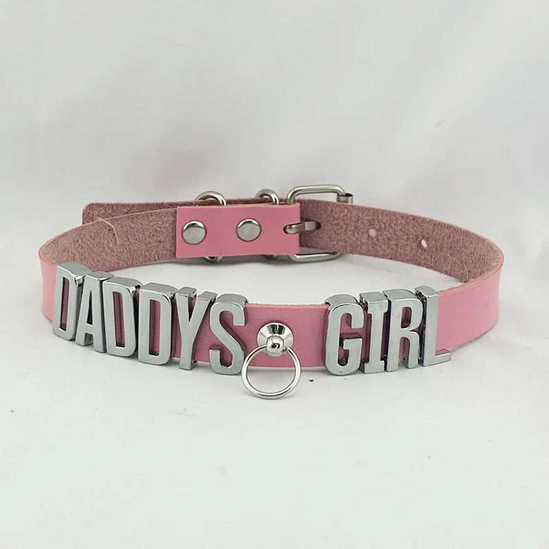 Yes Daddy Collar & Leash Set - choker, collar, collars, necklace, necklaces