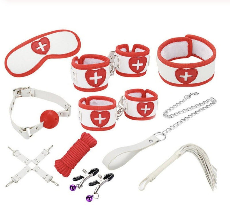 10 Piece Play Set - Nurse Style Set - bondage