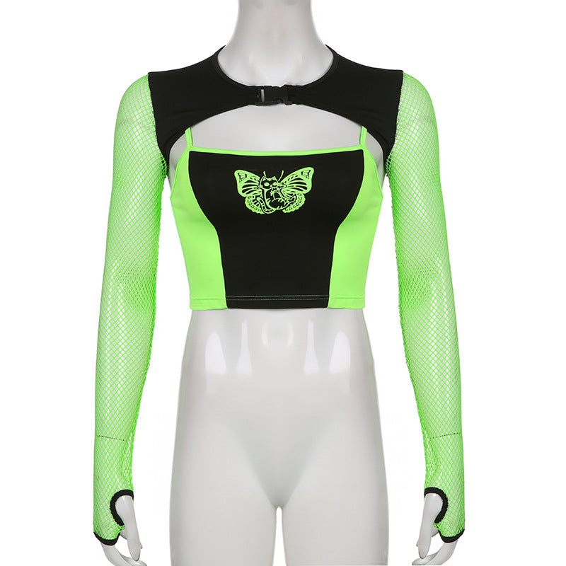Toxic Butterfly Crop Top