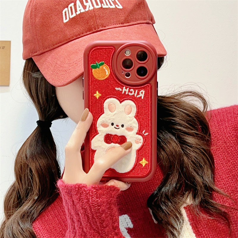 Red Bunny iPhone Case