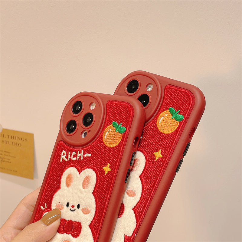 Red Bunny iPhone Case