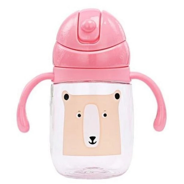 Pink Baby Brown Bear Sippy Cup Juice Water Bottle Drinking Glass ABDL CGL Age Play Adult Baby by DDLG Playground