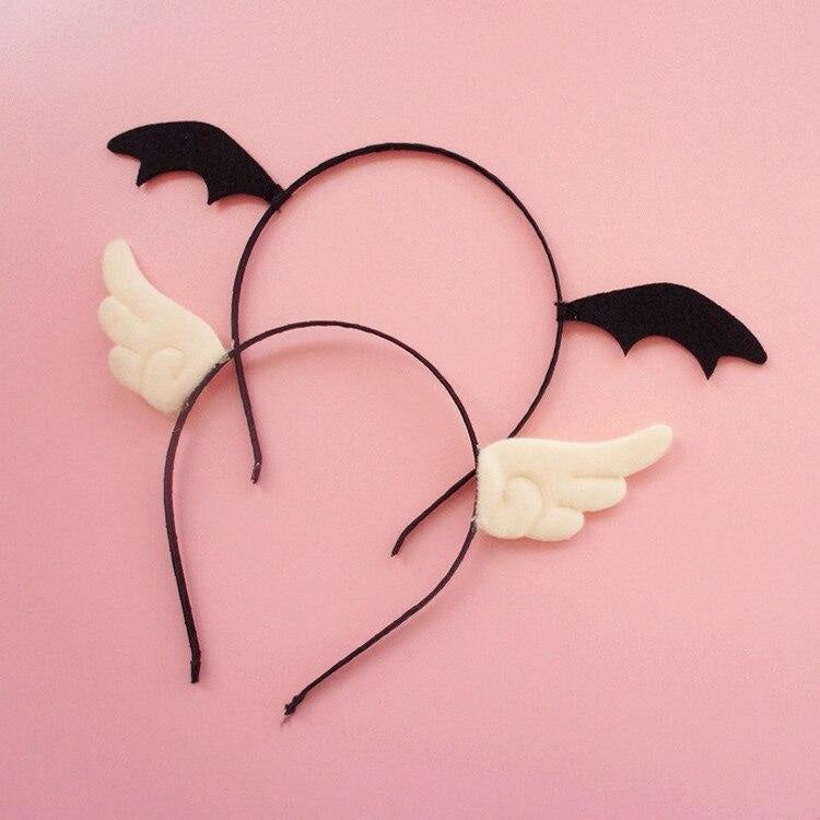 Bat Wing Headband & Clips - angel, angel wings, angels, bat card captor