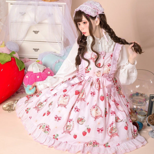 Bunny Strawberry Country Sweet Lolita Dress JSK Egl | DDLG Playground