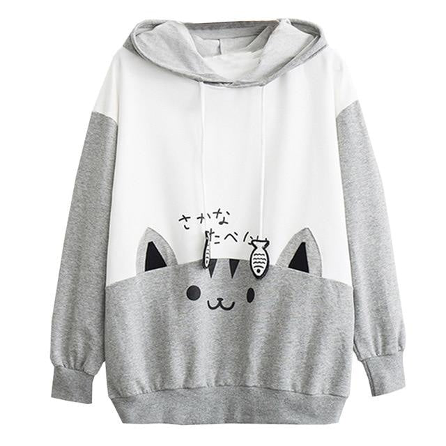 Catfish Hoodie - Gray / S / China - sweater