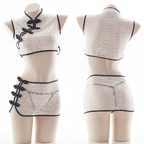 Cheongsam Oriental Lingerie Set Oriental Chinese Cosplay Costume DDLG Playground Cheongsam Oriental Lingerie Set Oriental Chinese Cosplay Costume DDLG Playground