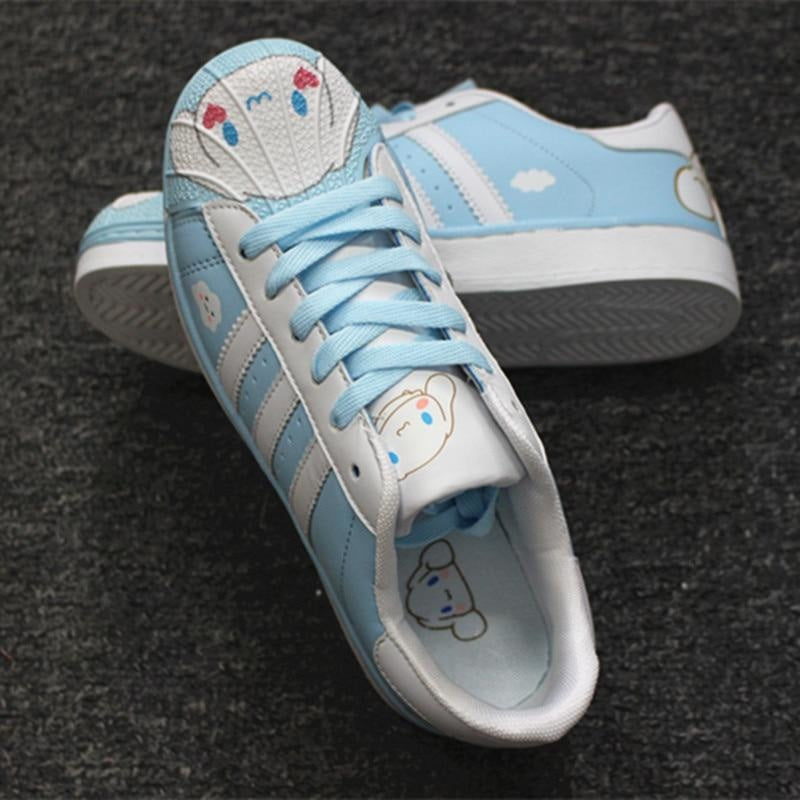 Cinnamoroll Sneakers - athletic shoes, blue cinnamoroll, flat harajuku