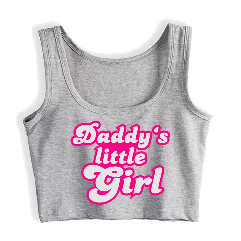 Daddy’s Little Girl Tank - Grey / S - barbie, barbie girl, daddy dom, fetish, kink