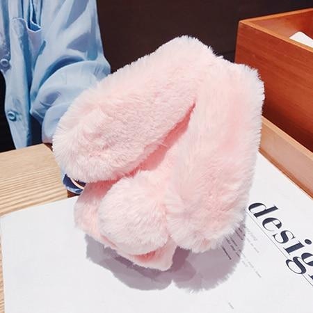 Fuzzy Bunny iPhone Case - For 8 Plus or 7 Plus / Pink - Phone Case