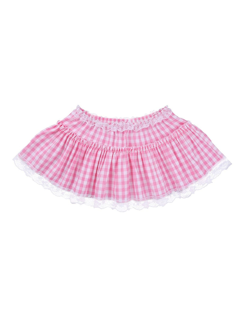 Gingham Micro Skirt - skirt