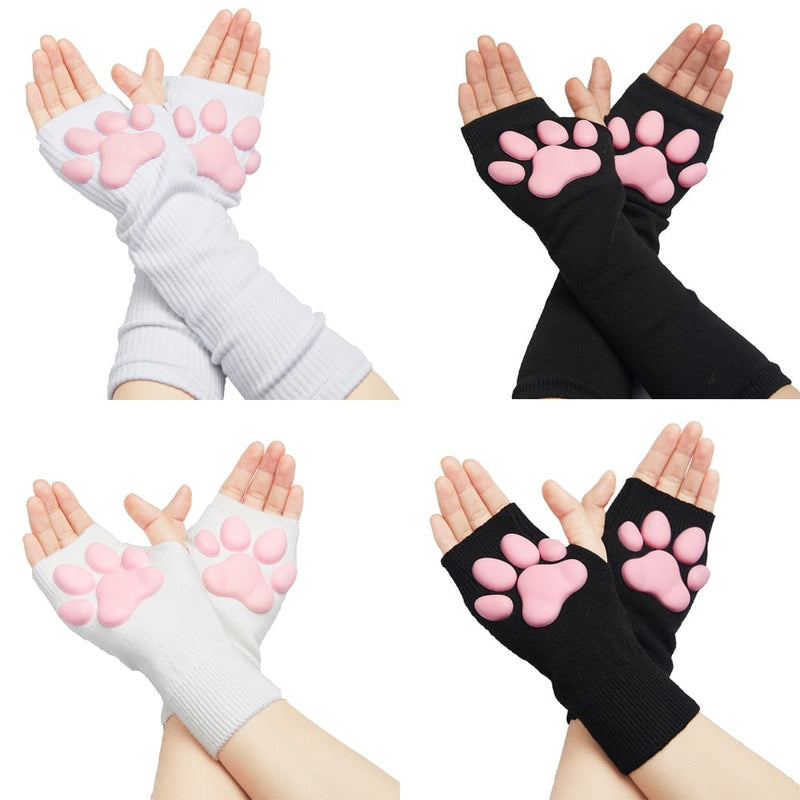 3D Paw Pad Gloves - gloves, mittens, paw, paw pad, prints