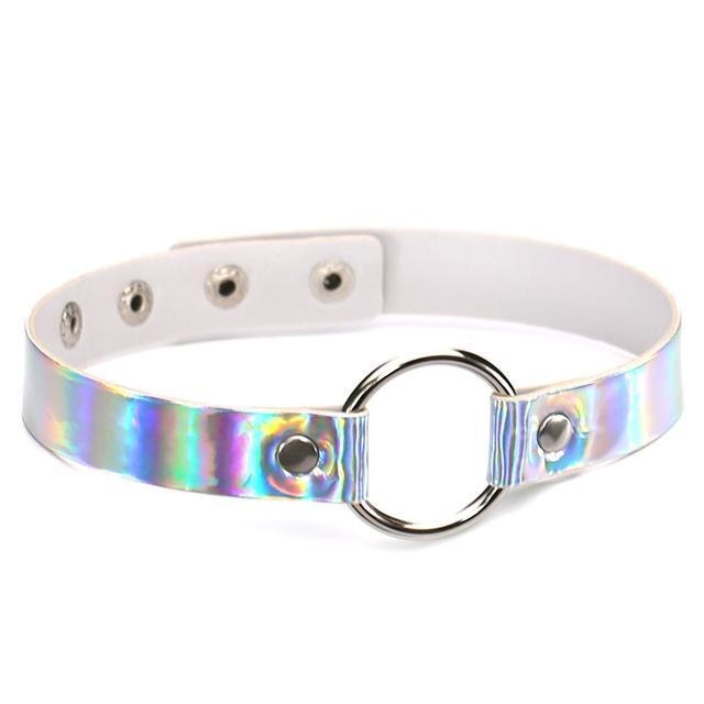 holographic heart choker necklace leash bdsm ball gag abdl cgl ddlg playground