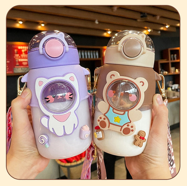 Ombre Kitten Water Bottles Drinking Cup Kawaii Pastel DDLG Playground