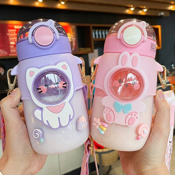 Ombre Kitten Water Bottles Drinking Cup Kawaii Pastel DDLG Playground