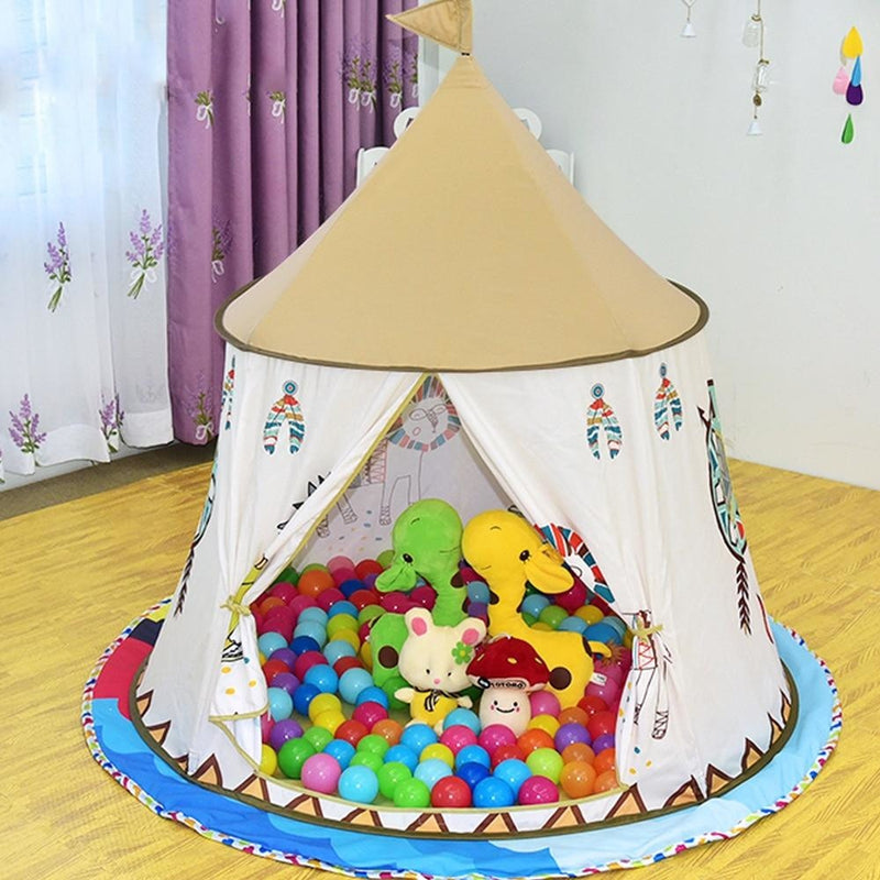 Tipi Teepee Play Tent ball Pit Indian Native Mohawk Tan Brown White ABDL CGL Littlespace by DDLG Playground