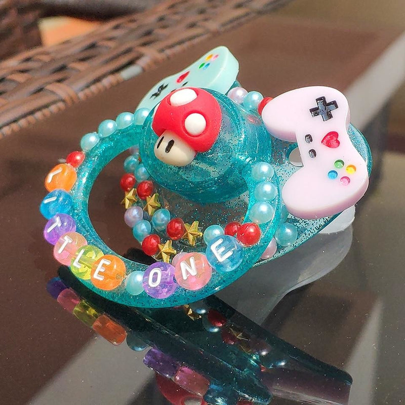 Little One Gamer Baby Pacifier - abdl, adult babies, baby, paci, pacifier