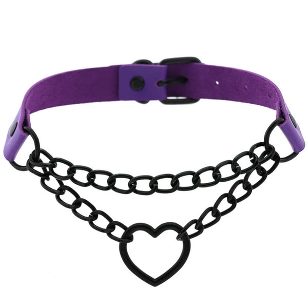 Pastel Goth Heart Choker DDLG Playground