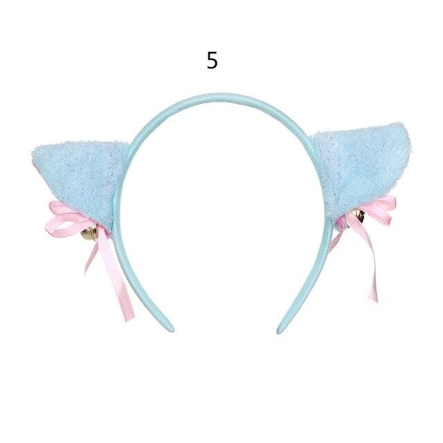 Pastel Neko Ears - Blue - headband