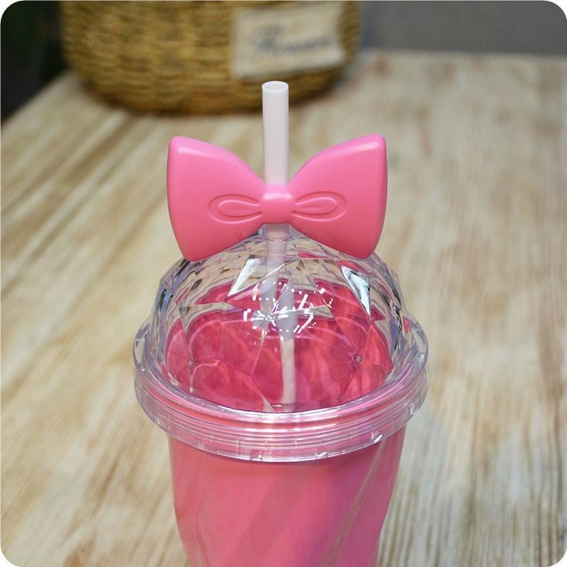 Bow Knot Water Bottle Drinking Glass Pastel Ribbon Sippy Cup With Straw ABDL Adult baby Kink  by DDLG Playground