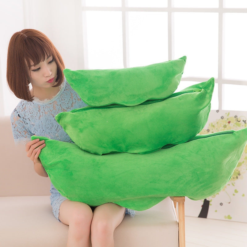 Peas In A Pod Plushies - corn, decorative pillow, pea, pea pod, peapod