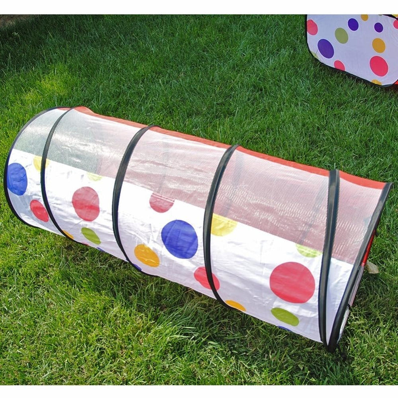 Colorful Polkadot Play Tent Tunnel Ball Pit Basketball Net ABDL Ageplay Littlespace CGL Kink | DDLG Playground