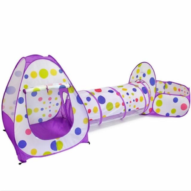Purple Polkadot Play Tent Tunnel Ball Pit Basketball Net ABDL Ageplay Littlespace CGL Kink | DDLG Playground
