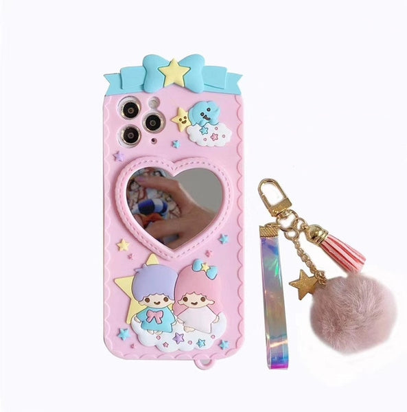 Sanrio Phone Case with Mirror & Dangle Charm – In Kawaii Shop