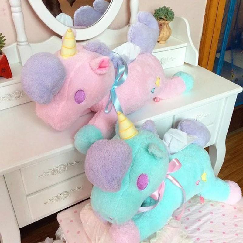 magical unicorn plush toy tissue box cover little twin stars sanrio pastel fairy kei cgl abdl by ddlg playrgound