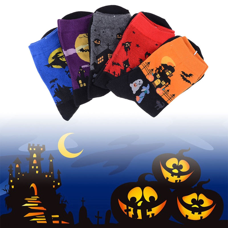 Spooky Halloween Socks Creepy Cute Trick or Treat Witch