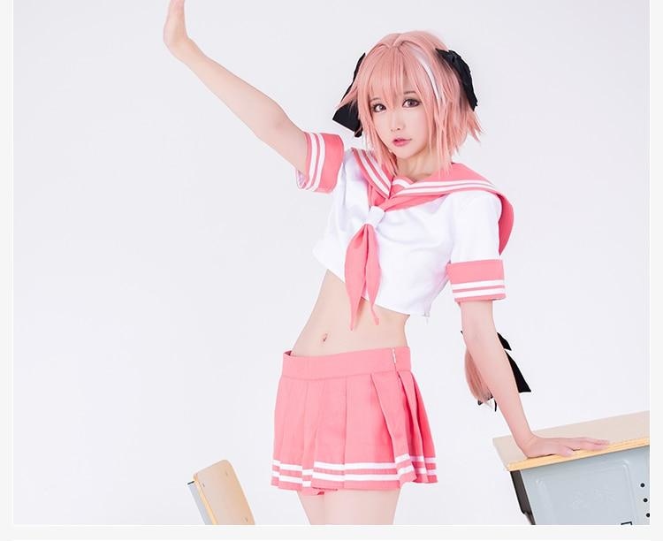 Astolfo the Twelfth Paladin of Charlemagne the Rider of Black Sailor Seifuku Cosplay Lingerie Set 