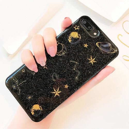 Shimmering Space iPhone Case - For iPhone 7 / Black - phone case