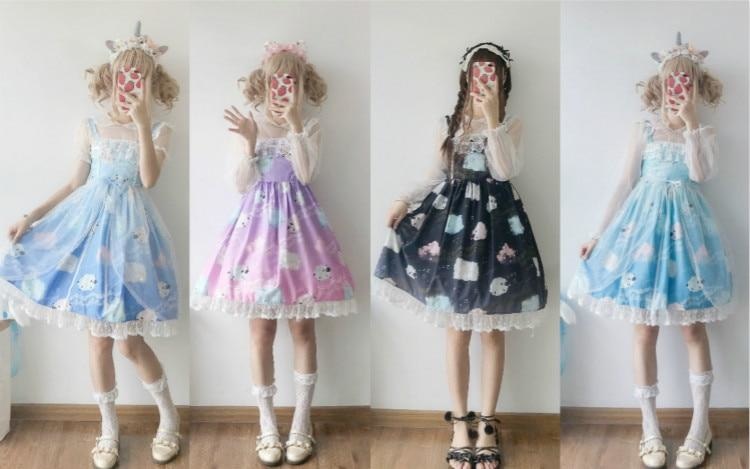 Sleepy Sheep Lolita Dress - jsk, jsk dress, fashion, lolita jsks