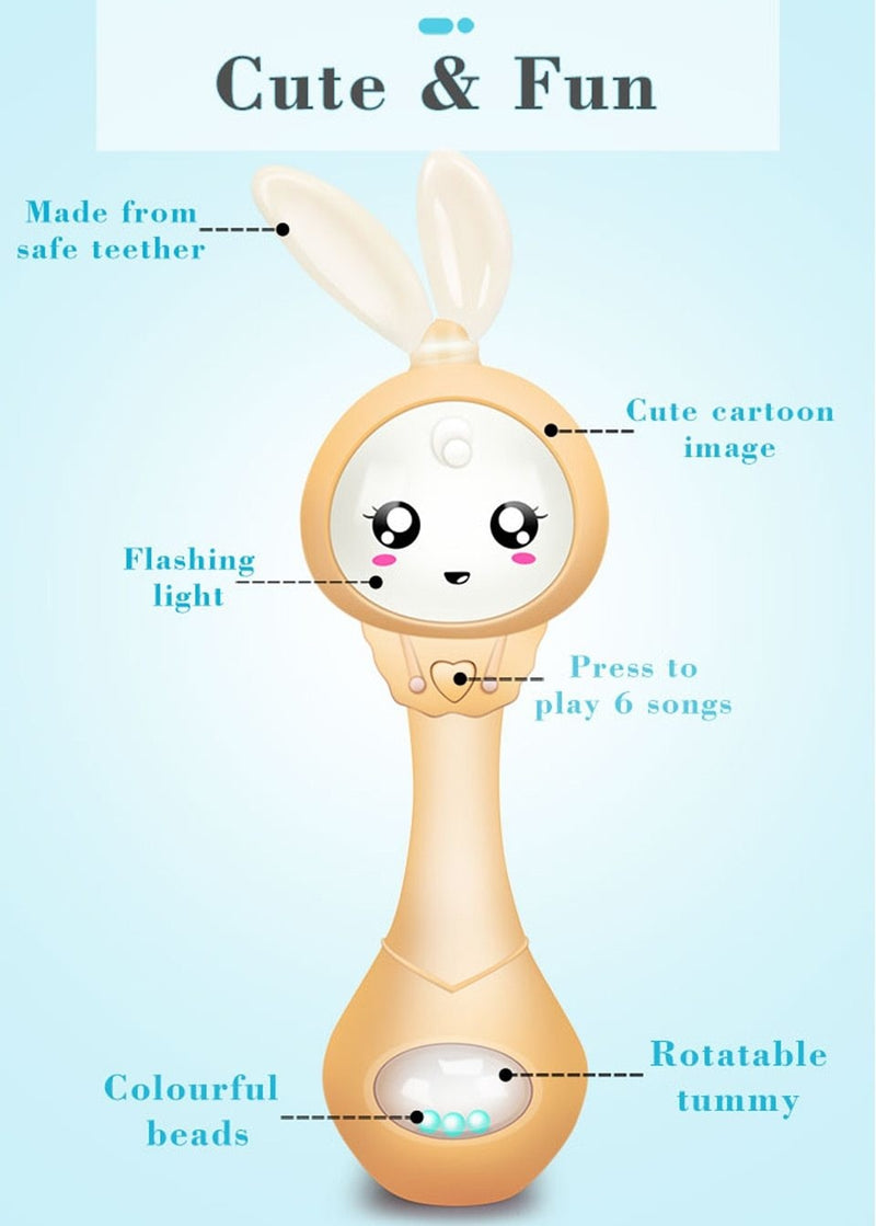 Sound & Light Bunny Rattle - abdl, adult babies, baby, baby rattle, bunny rabbit