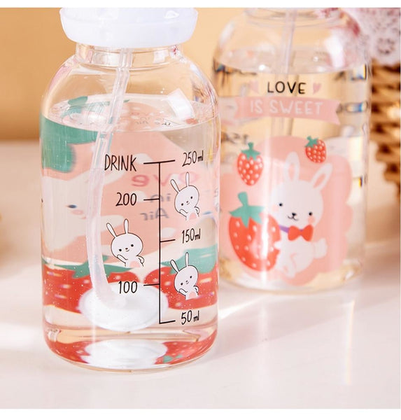 Strawbunny Adult Baby Bottle Kawaii Cute Strawberry Bunnies DDLG