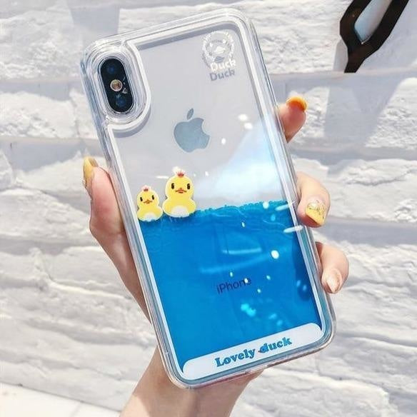 Swimming Duck iPhone Case - For iphone 5 5s / 2 Ducks - Phone Case