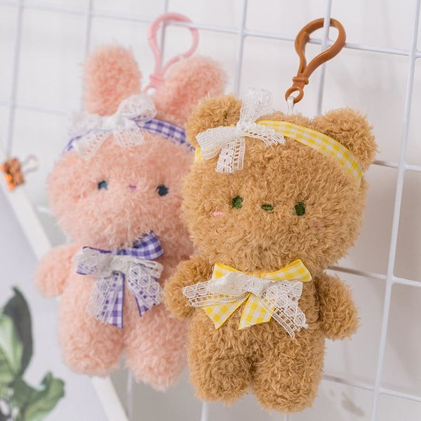 Tiny Baby Bear & Bun Keychains - bears, bunnies, bunny rabbit, ddlg, keychain