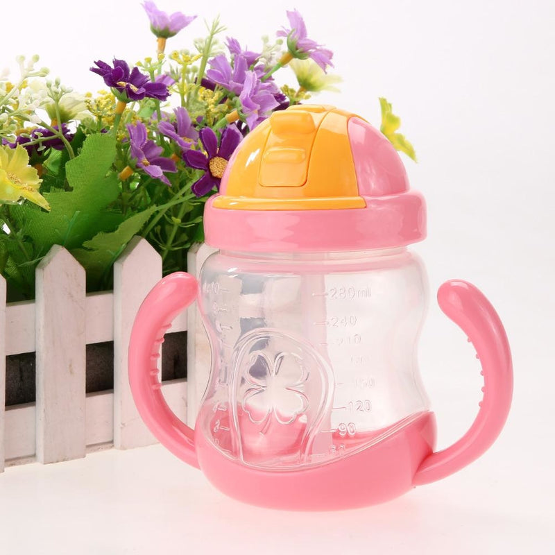 Traditional Pink Sippy Cup Toddler Drinking Plastic Bottle With Straw Age Play ABDL Adult Baby Fetish by DDLG Playground