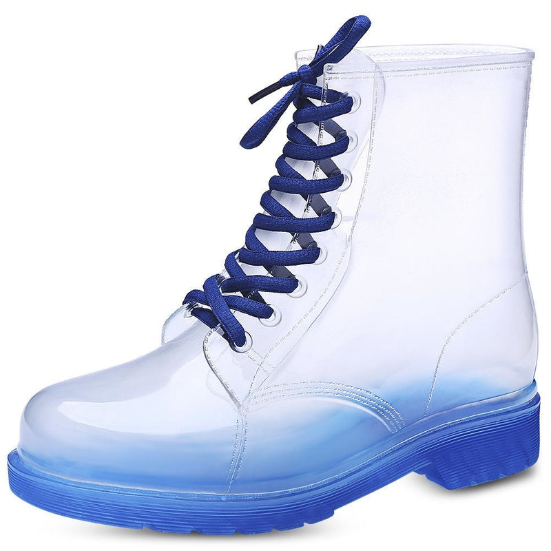 Transparent Rain Booties - Blue / 9 - boots