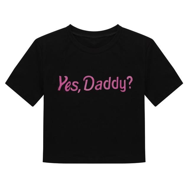 Yes Daddy Tank Top - Black Short Sleeves / S - shirt