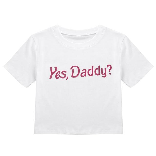 Yes Daddy Tank Top - White Short Sleeves / L - shirt