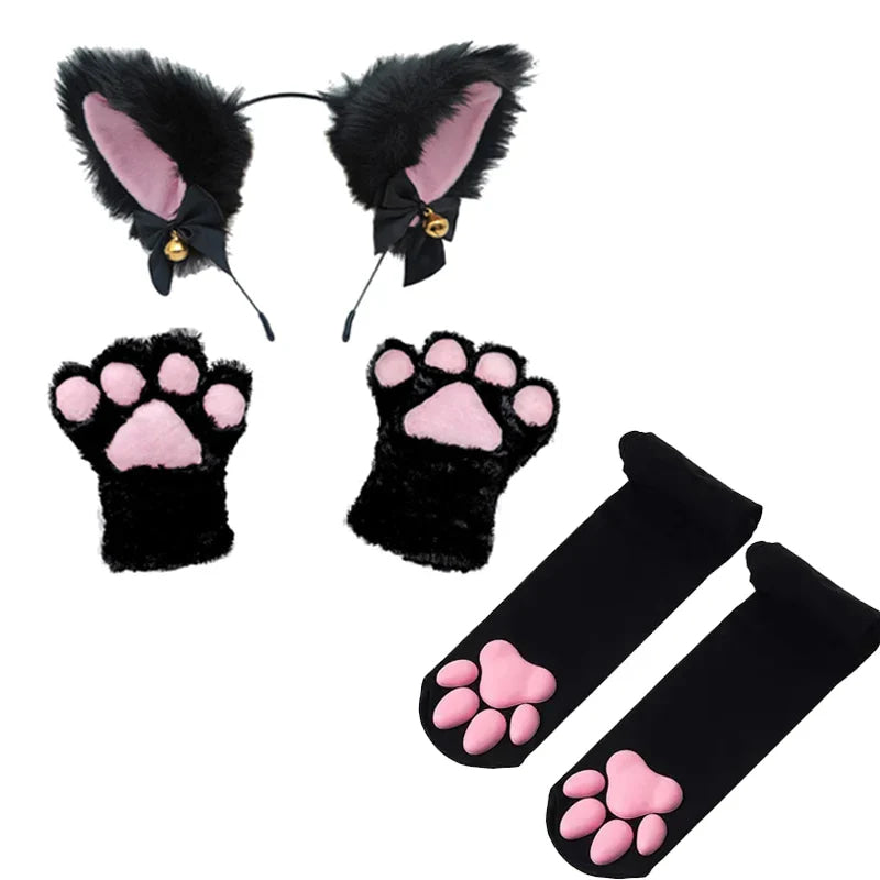 3 Piece Kitty Play Sets - 3d paw pad, cat cosplay, costume, kitten