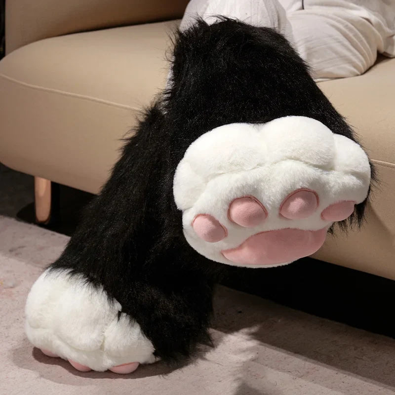 3D Furry Paw Pad Print Boots Shoes Booties