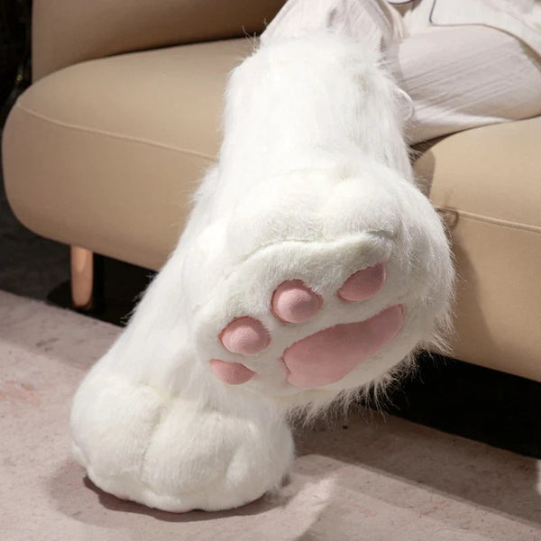 3D Furry Paw Pad Print Boots Shoes Booties