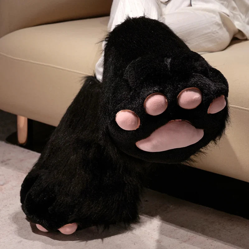 3D Furry Paw Pad Print Boots Shoes Booties