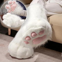 3D Furry Paw Pad Print Boots Shoes Booties